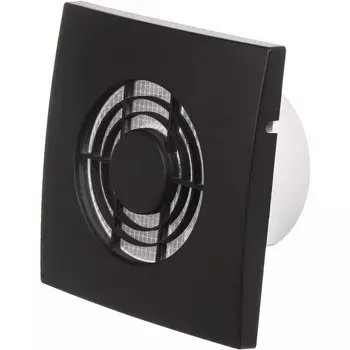 Вентилятор осевой Эвент Зефир с обратным клапаном с антимоскитной сеткой 157х157 мм d100 мм карбон