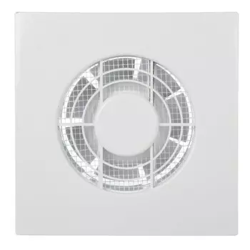 Вентилятор осевой Эвент Зефир с обратным клапаном с антимоскитной сеткой 157х157 мм d100 мм белый
