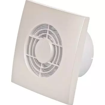 Вентилятор осевой Эвент Зефир с обратным клапаном с антимоскитной сеткой 157х157 мм d100 мм перламутр