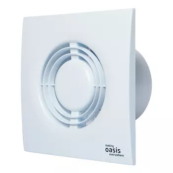 Вентилятор осевой Oasis Loft 100/90 160х160 мм d100 мм белый