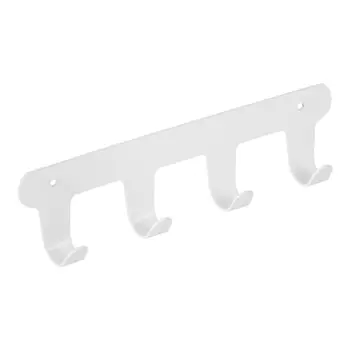 Вешалка для ванной Fixsen Practica 4 крючка на шуруп металл белая (FX-805W-4)