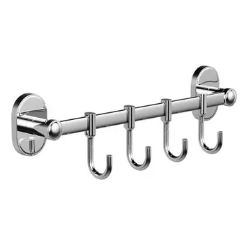 Вешалка для ванной Haiba HB1915-4 4 крючка на шуруп нержавеющая сталь хром (539835)