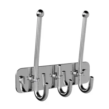 Вешалка для ванной Haiba HB201-3 3 крючка на шуруп нержавеющая сталь хром (540053)