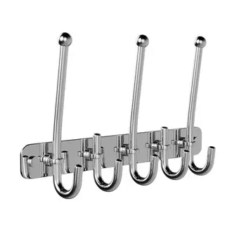 Вешалка для ванной Haiba HB201-5 5 крючков на шуруп нержавеющая сталь хром (540054)