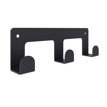 Вешалка для ванной Ulitka Scandy 3 крючка на шуруп металл черный (74104329)