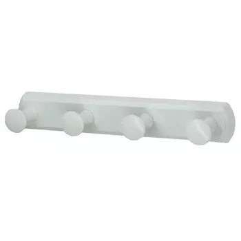 Вешалка для ванной WasserKraft 4 крючка на шуруп металл белая (K-1074W)