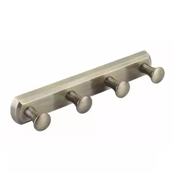 Вешалка для ванной WasserKraft Exter K-5200 4 крючка на шуруп металл бронза (K-1094)