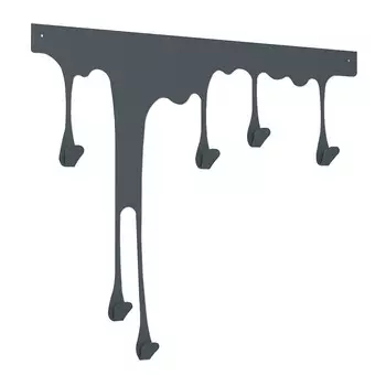 Вешалка настенная металлическая 6 крючков графит муар Sheffilton SHT-WH34-S