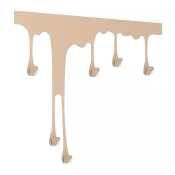 Вешалка настенная металлическая 6 крючков кофейная Sheffilton SHT-WH34-M