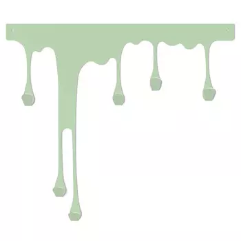 Вешалка настенная металлическая 6 крючков мятная Sheffilton SHT-WH34-S