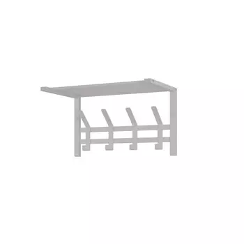 Вешалка настенная с полкой металлическая 10 крючков белая ЗМИ Торонто 11