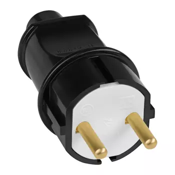 Вилка прямая без заземления 16 А 230 В Dwi черная (24202 4)