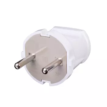 Вилка прямая без заземления 6 А 230 В Dwi белая (30463 0)