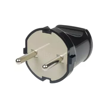 Вилка прямая без заземления 6 А 230 В Dwi черная (30464 7)