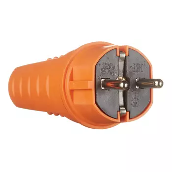 Вилка штепсельная UNIVersal с заземлением IP44 оранжевая