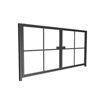 Ворота распашные каркас усиленный со столбами Оптима 4х2 м серые