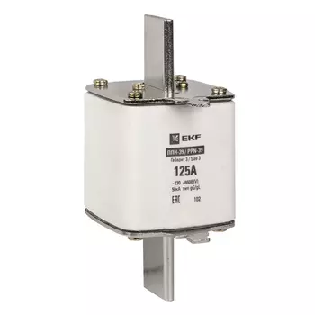 Вставка плавкая EKF PROxima ППН-39 125А 50 кА 660 В (fus-39/630/125)
