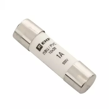 Вставка плавкая EKF ПВЦ 2P 1А 50 кА 500 В цилиндрическая (20 шт.) (pvc-10х38-1)