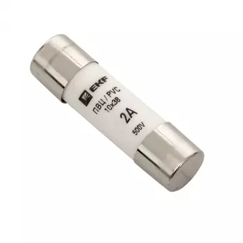 Вставка плавкая EKF ПВЦ 2P 2А 50 кА 500 В цилиндрическая (20 шт.) (pvc-10х38-2)