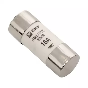 Вставка плавкая EKF PROxima ПВЦ 16А 50 кА 220 В цилиндрическая (10 шт.) (pvc-22x58-16)