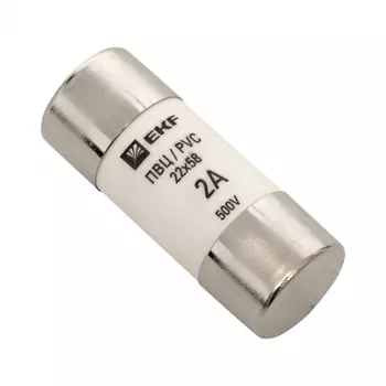 Вставка плавкая EKF PROxima ПВЦ 2А 50 кА 220 В цилиндрическая (10 шт.) (pvc-22x58-2)