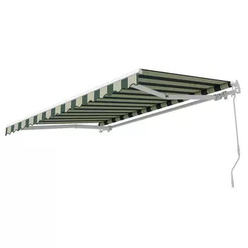 Выдвижной навес маркиза 3х2 м Sunset Boutique Giardini зеленый/белый