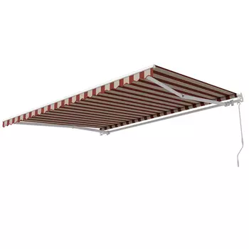 Выдвижной навес маркиза 4х3 м Sunset Boutique Hermitage бордовый/бежевый
