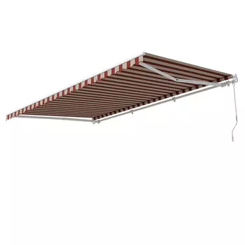 Выдвижной навес маркиза 5х3 м Sunset Boutique Hermitage бордовый/бежевый