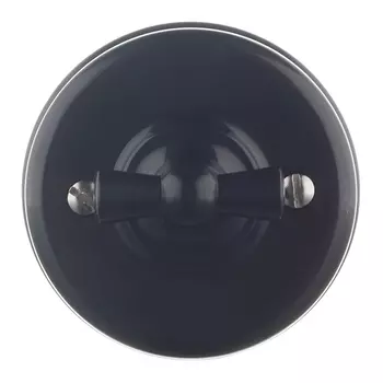 Выключатель Bironi Лизетта двухклавишный накладной черный ретро (B1-202-23)