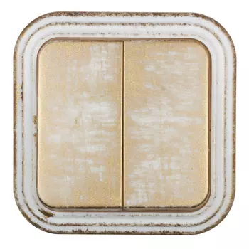 Выключатель Lavelly Antico VA56-232-G двухклавишный открытая установка золото