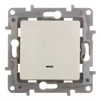 Выключатель Legrand Etika одноклавишный встраиваемый слоновая кость с подсветкой (672303)