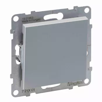 Выключатель Legrand Suno одноклавишный встраиваемый алюминий (721301)