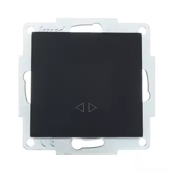 Выключатель Lezard Vesna одноклавишный встраиваемый черный бархат перекрестный (742-4288-107)