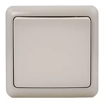 Выключатель Lezard VIOLA 751-0300-100 одноклавишный открытая установка крем
