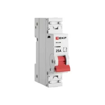 Выключатель нагрузки EKF PROxima ВН-63N 1P 25А 230 В на DIN-рейку (S63125)