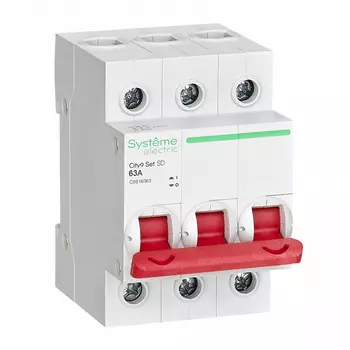 Выключатель нагрузки Systeme Electric City9 Set 3P 63А 230 В на DIN-рейку (C9S16363)