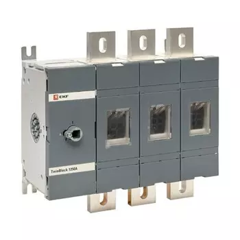Выключатель-разъединитель EKF TwinBlock 3P 1250А 400-690 В на монтажную плату (tb-s-1250-3p)