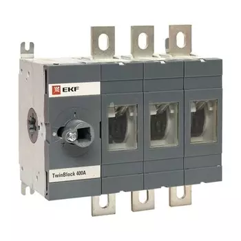 Выключатель-разъединитель EKF TwinBlock 3P 400А 400-690 В на монтажную плату (tb-s-400-3p)