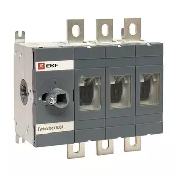 Выключатель-разъединитель EKF TwinBlock 3P 630А 400-690 В на монтажную плату (tb-s-630-3p)