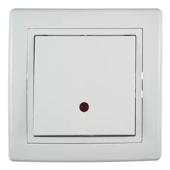 Выключатель с рамкой Aling-conel 625.000 одноклавишный скрытая установка белый с подсветкой