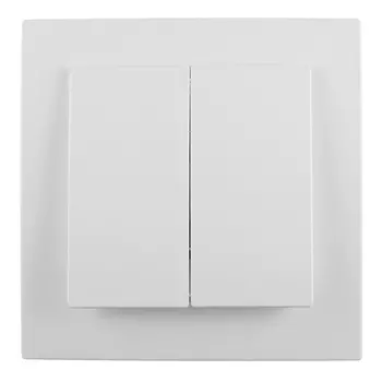 Выключатель Svet двухклавишный встраиваемый белый (0604-00101)