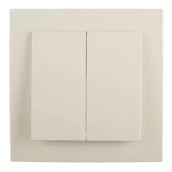 Выключатель Svet двухклавишный встраиваемый бежевый (0604-00121)