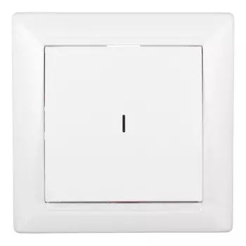 Выключатель Svet одноклавишный встраиваемый белый с подсветкой (SV1001-0008)