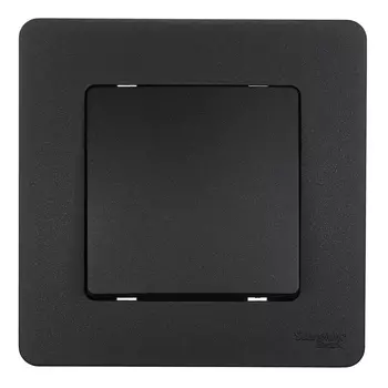 Выключатель Systeme Electric Blanca одноклавишный встраиваемый антрацит с подсветкой (BLNVS010116)