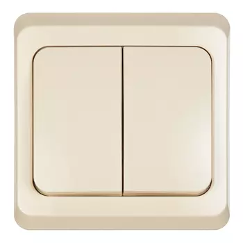 Выключатель Systeme Electric Этюд двухклавишный встраиваемый бежевый с подсветкой (BC10-006K)