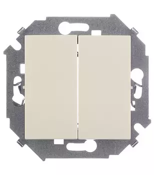 Выключатель Simon 15 двухклавишный встраиваемый слоновая кость (1591398-031)