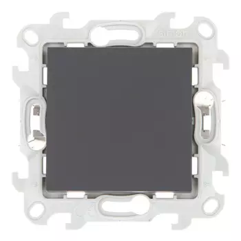 Выключатель Simon 24 Harmonie одноклавишный встраиваемый графит (2420101-038)