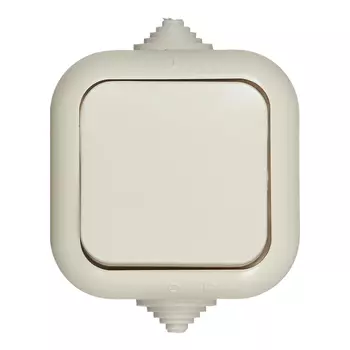 Выключатель Svet одноклавишный накладной бежевый (0601-00071)