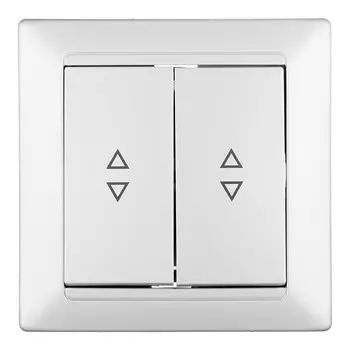 Выключатель Svet Стиль двухклавишный встраиваемый серебро (EV 0365-7128)