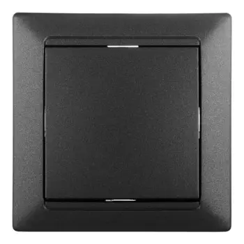 Выключатель Svet Стиль одноклавишный встраиваемый графит (EV 0365-5111)